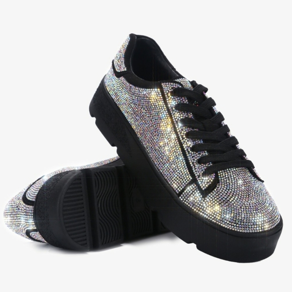 𝙇𝙖𝙨𝙩 𝙎𝙞𝙯 6 💎🎥Diamante Embellished Platfrm - Picture 3 of 14